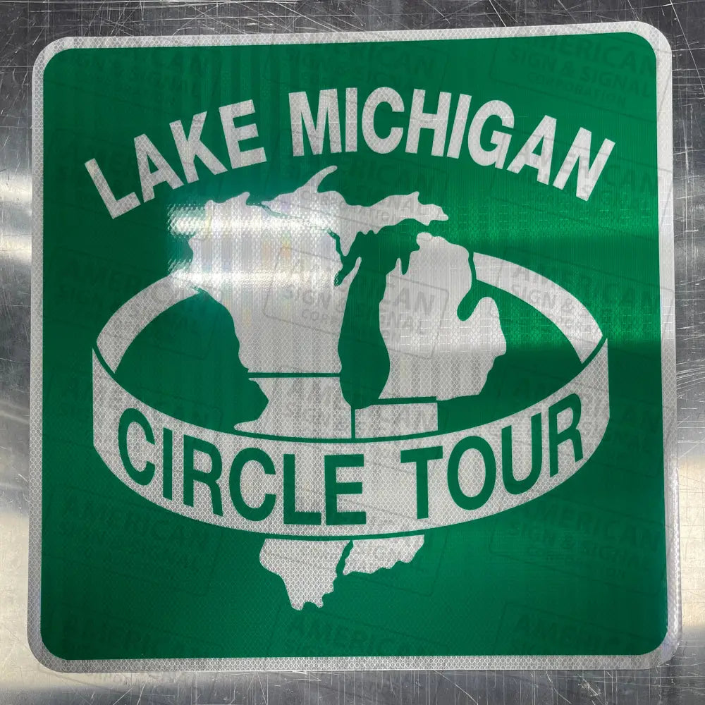 Michigan Lake Circle Tour Sign