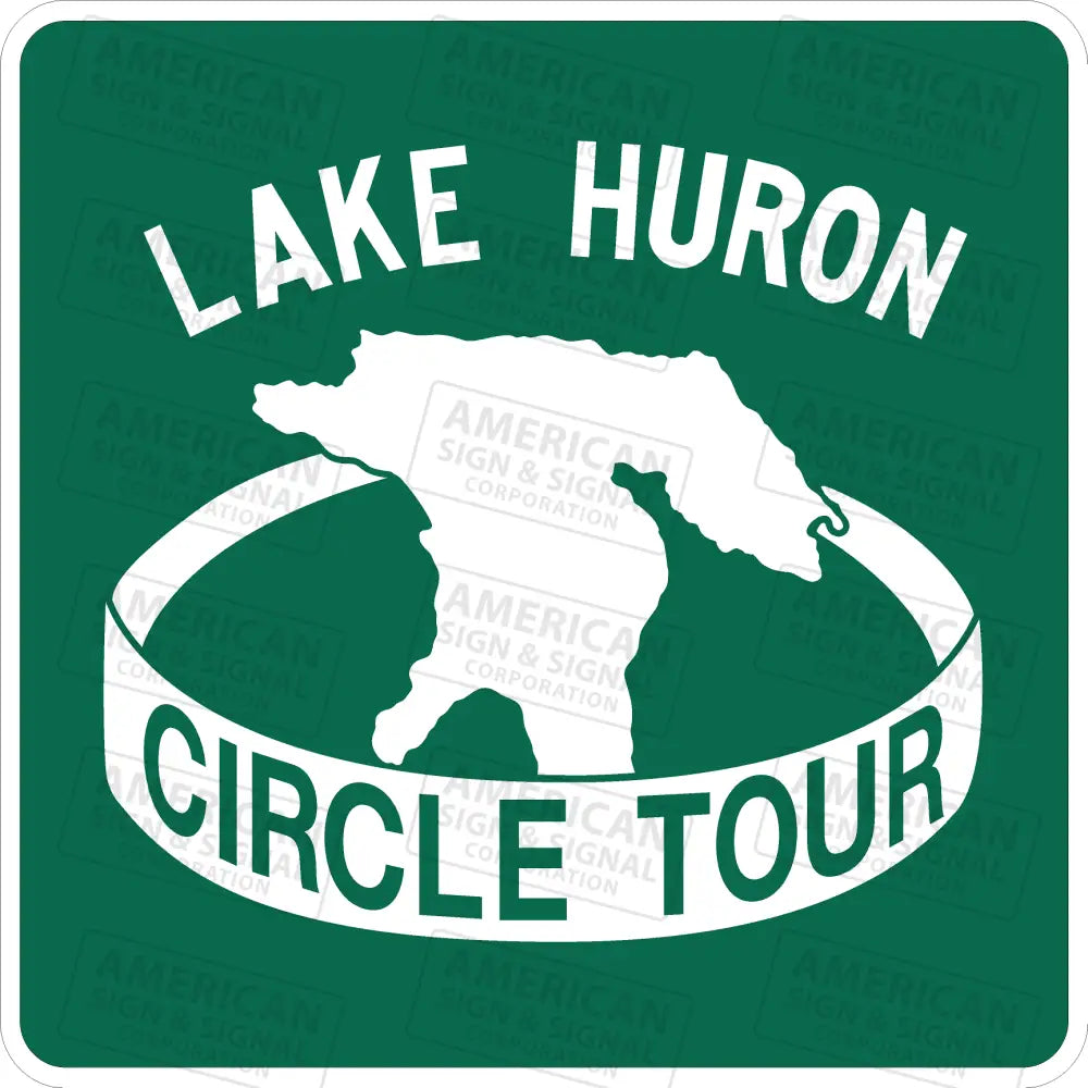 Michigan Lake Huron Circle Tour Sign