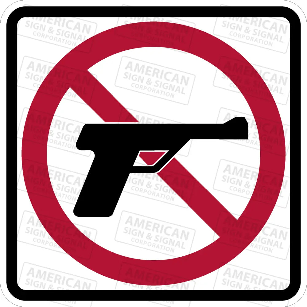 Ps - 001 No Firearms Sign