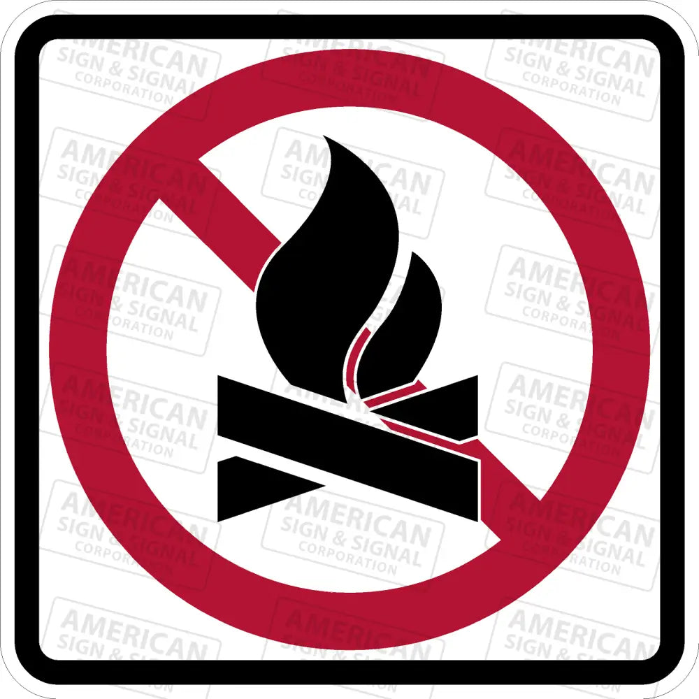 Ps - 042 No Campfires Sign