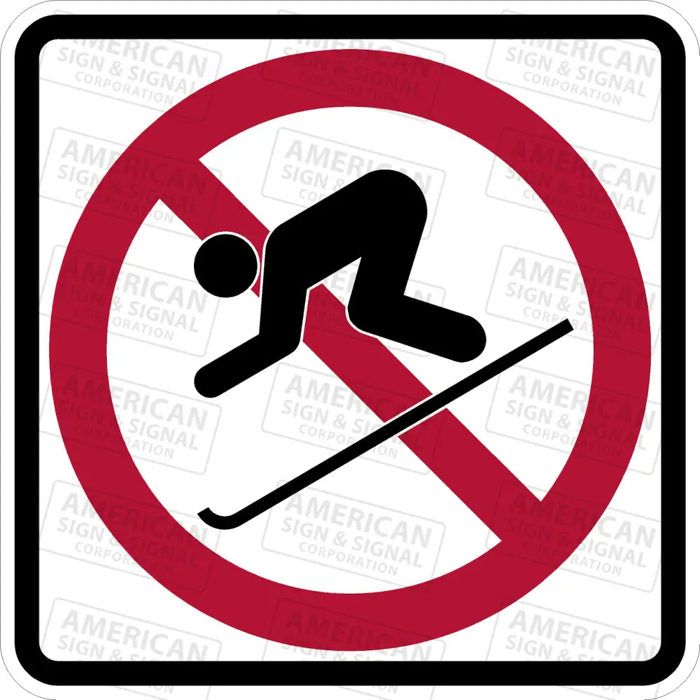 Ps - 047 No Downhill Skiing Sign