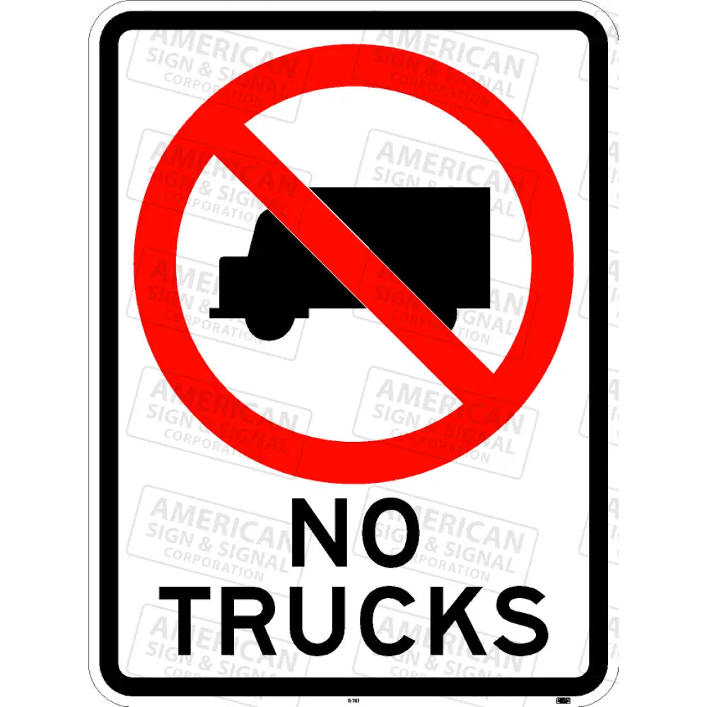 R-781 No Trucks With Symbol Sign