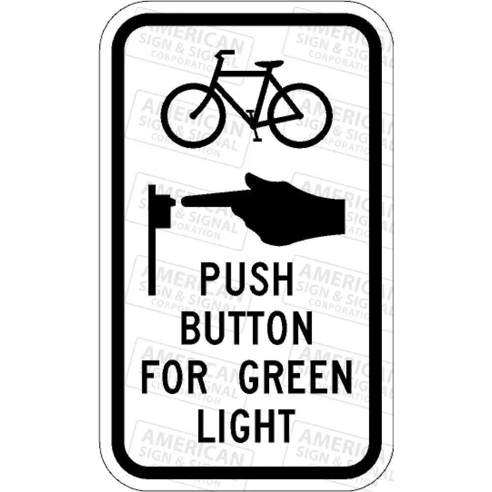 R10-24 Bike Push Button For Green Light Bicycle Sign