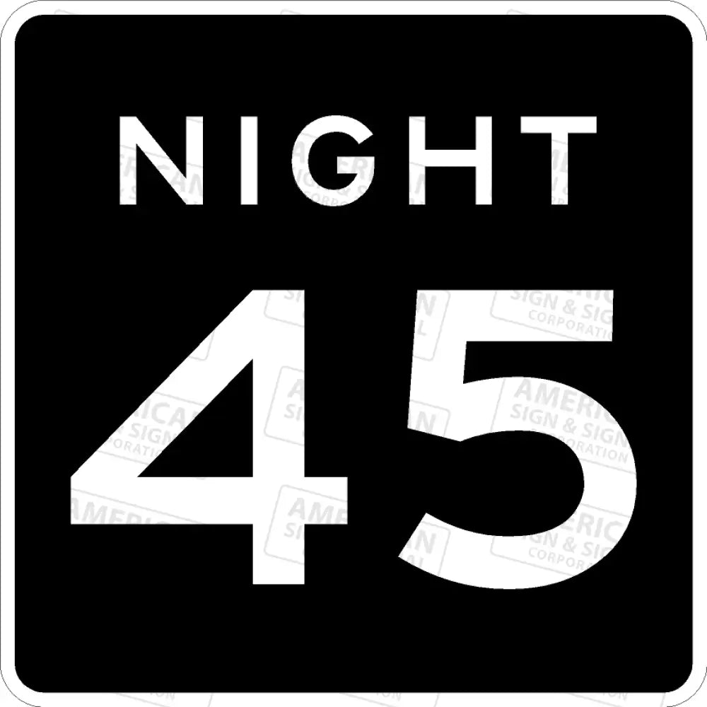 R2-3P Night Speed Sign