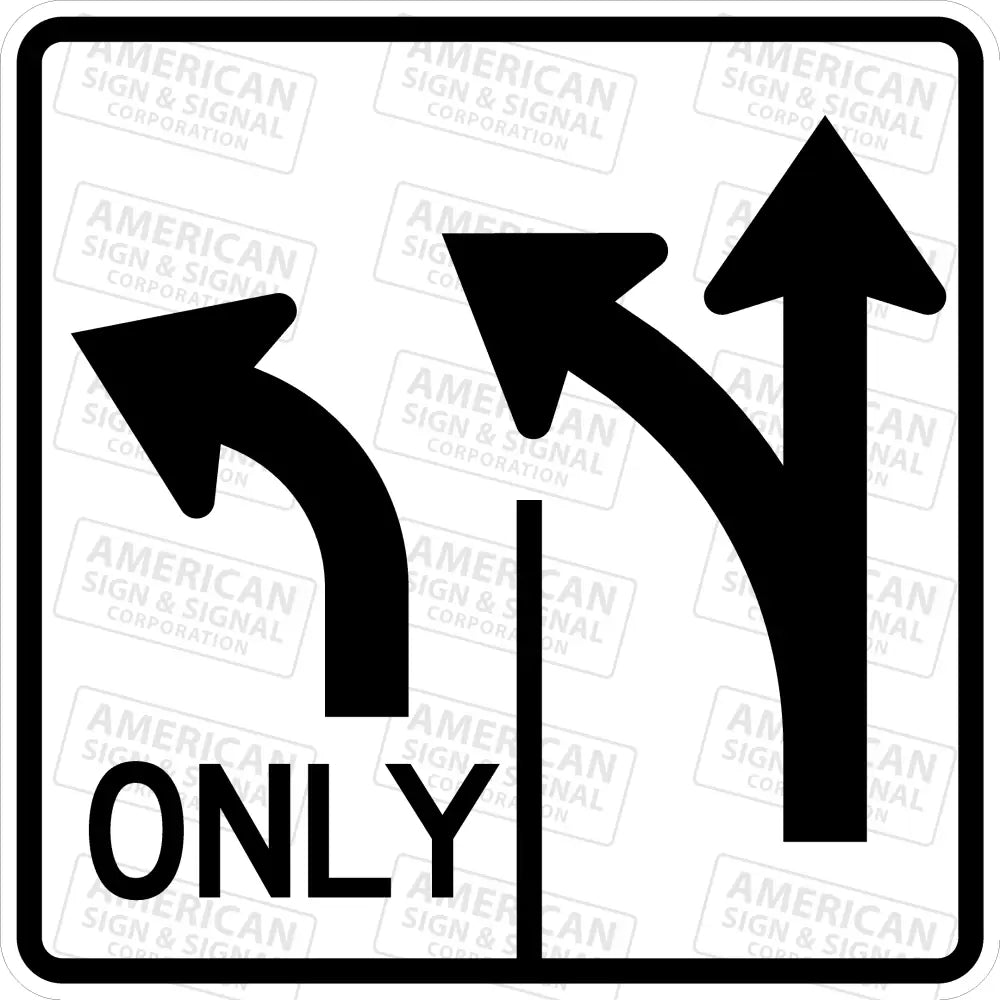 R3 - 8 Intersection Lane Control (2 Lane) Sign