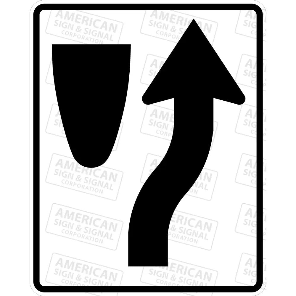 R4 - 7 Keep Right Symbol Sign 3M 3930 Hip / 24X30