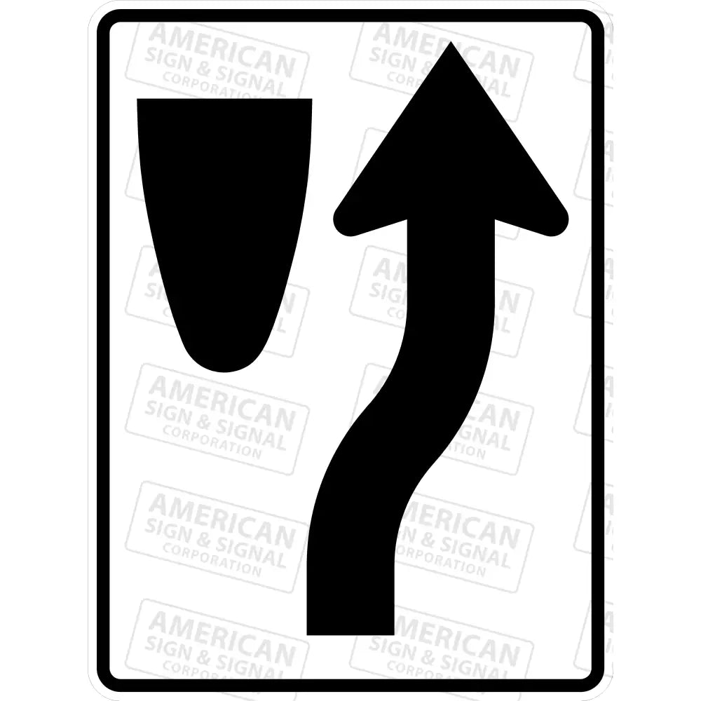 R4 - 7 Keep Right Symbol Sign 3M 3930 Hip / 36X48