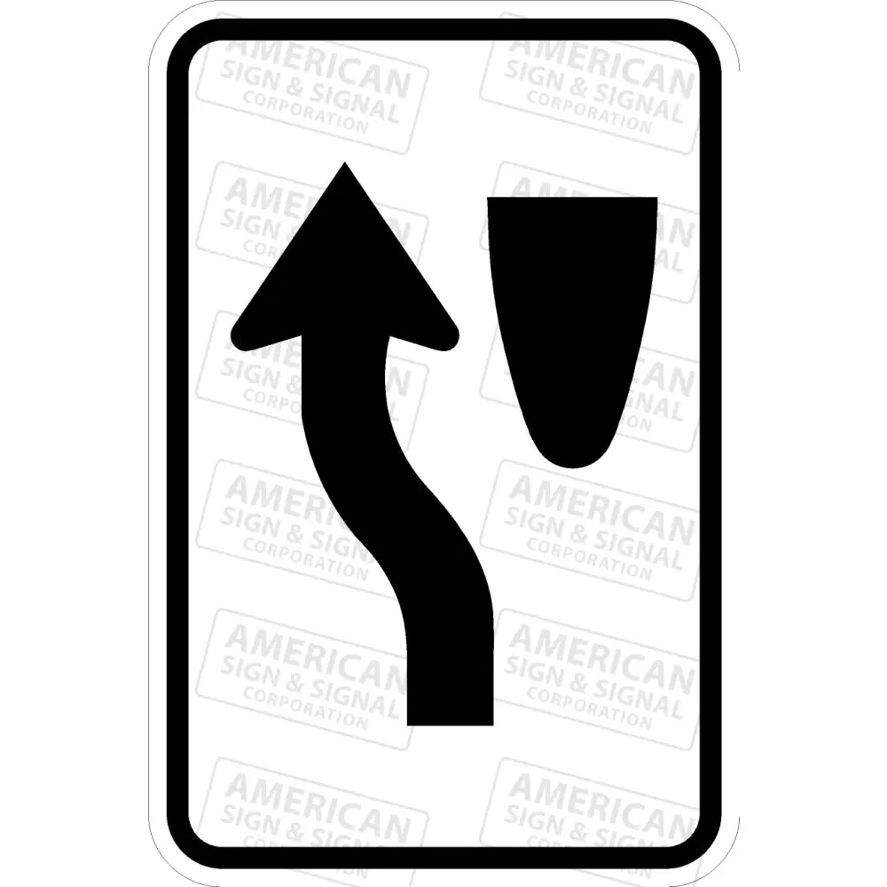 R4 - 8 Keep Left Symbol Sign 3M 3930 Hip / 12X18