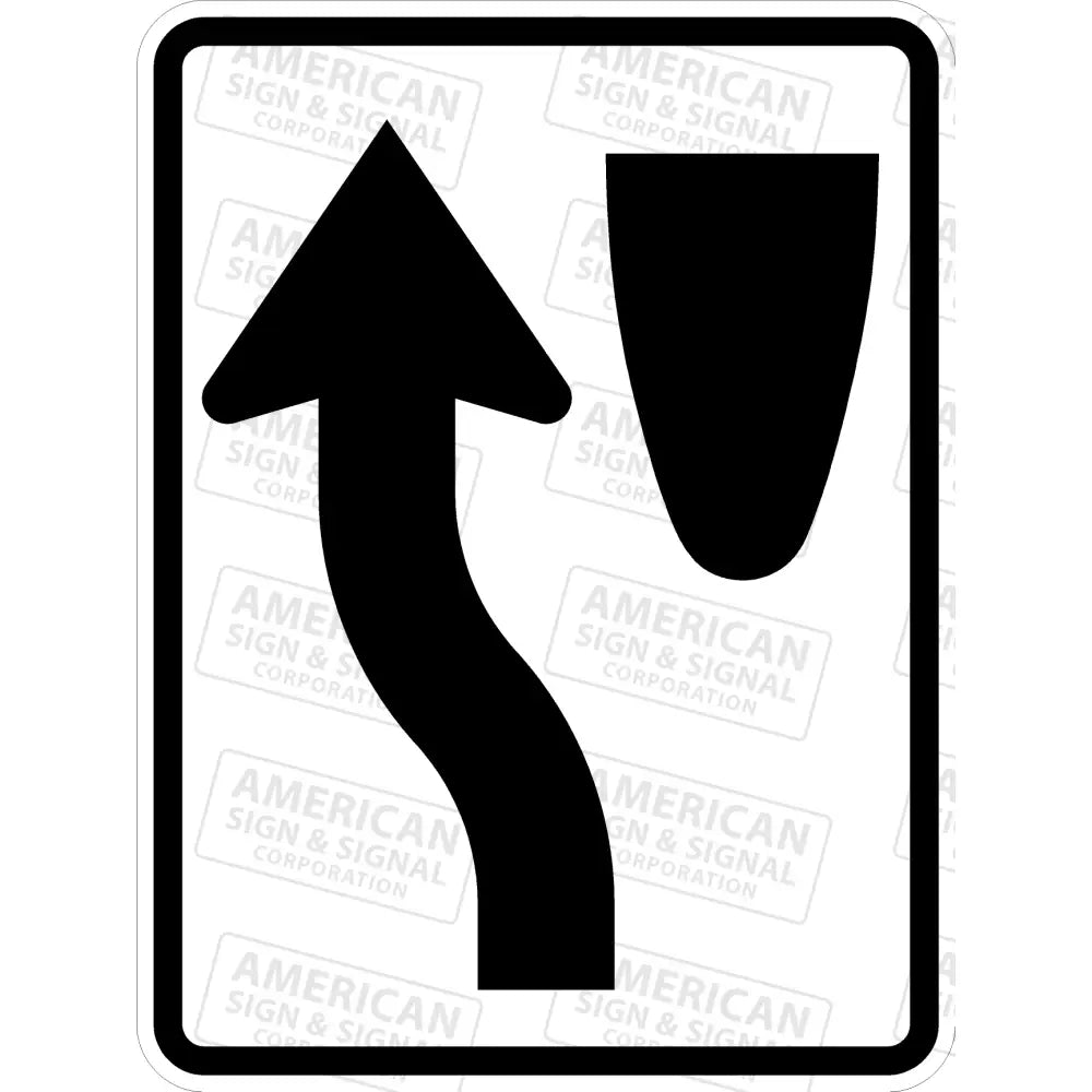 R4 - 8 Keep Left Symbol Sign 3M 3930 Hip / 18X24