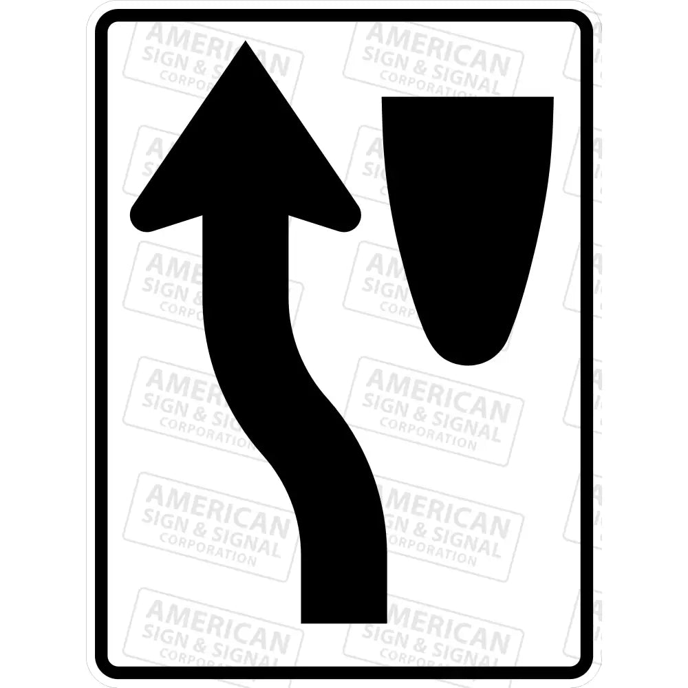 R4 - 8 Keep Left Symbol Sign 3M 3930 Hip / 36X48