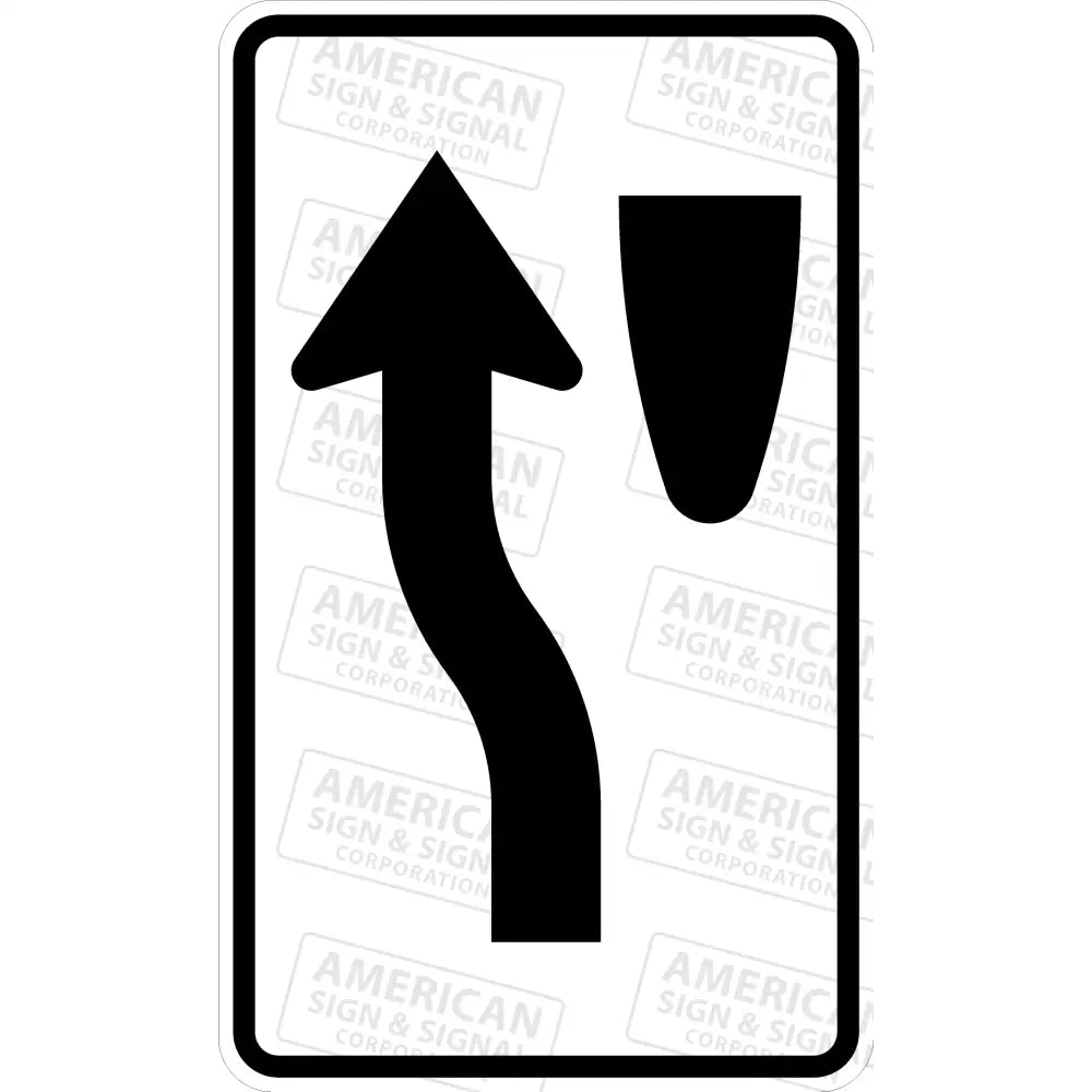 R4 - 8C Keep Left Narrow Sign