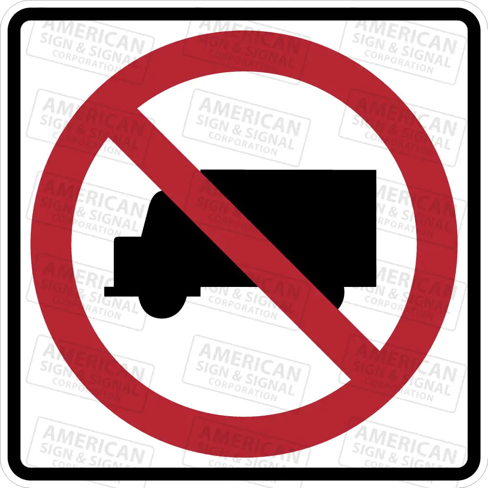 R5-2 No Trucks Symbol Sign