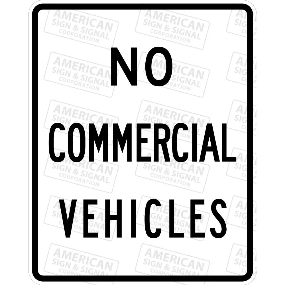 R5-4 No Commercial Vehicles Sign