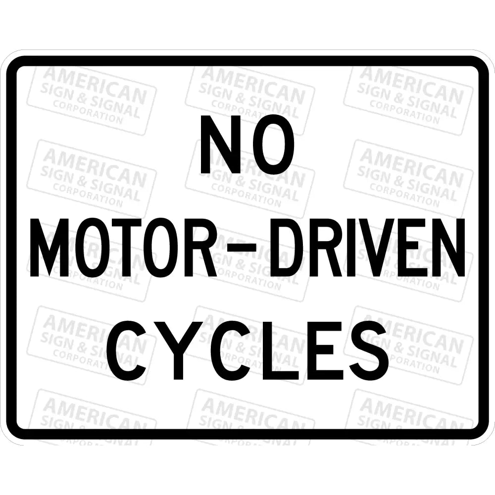 R5-8 No Motor Driven Cycles Sign