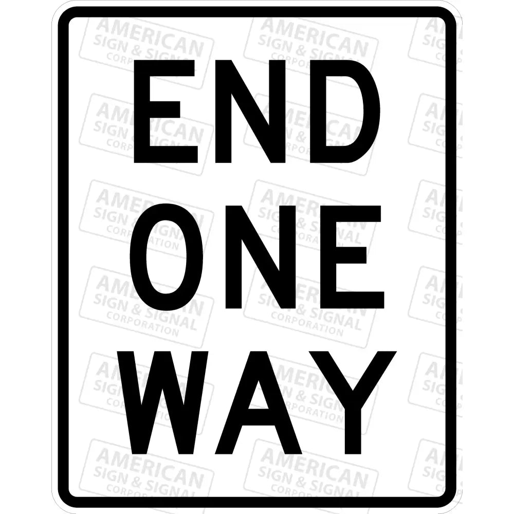 R6-7 End One Way Sign