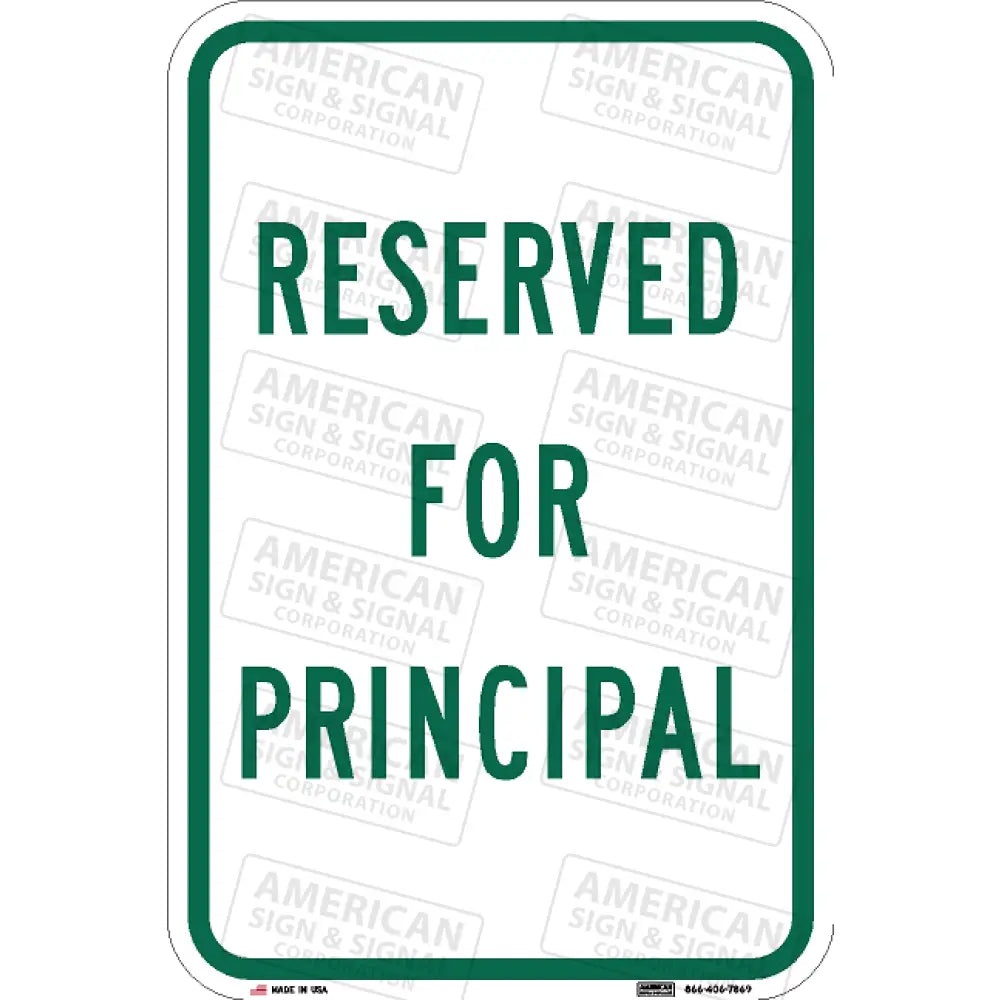 Reserved For Principal Sign