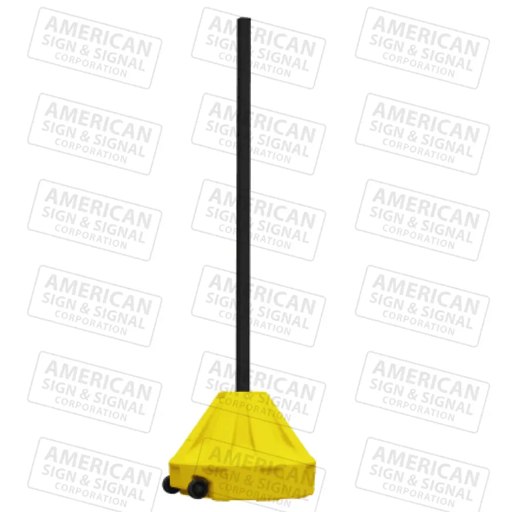 Plasticade Roll-A-Post Yellow 24’ Base / Black 72’ Post