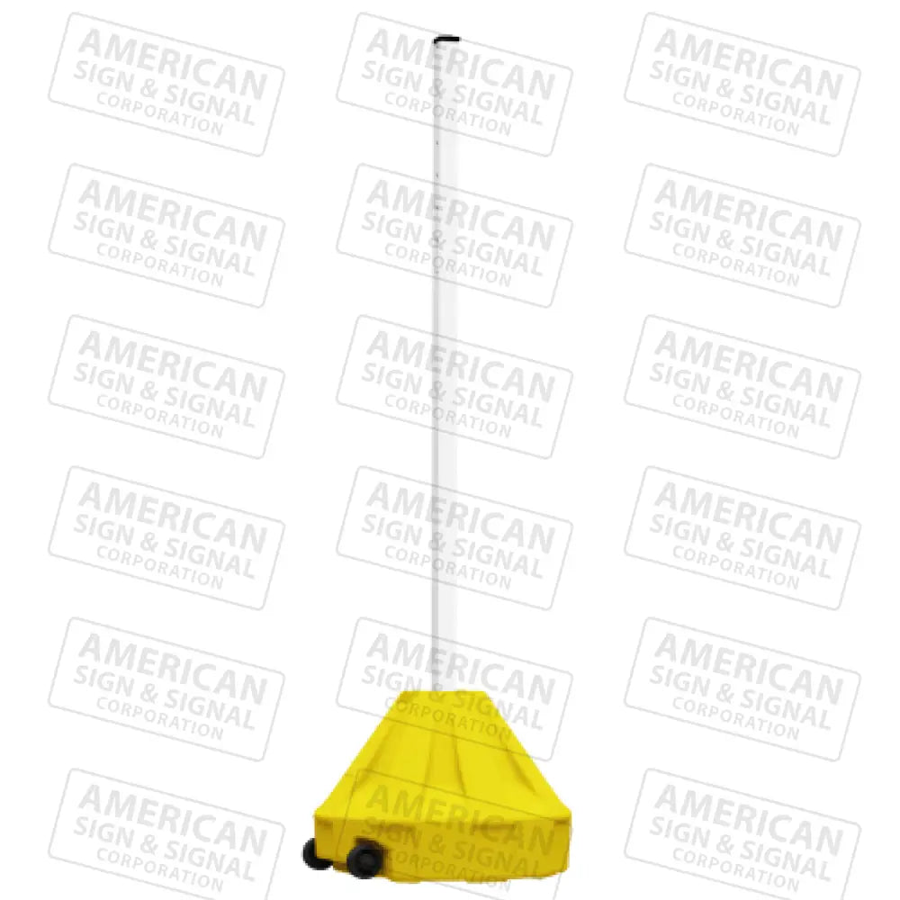 Plasticade Roll-A-Post Yellow 24’ Base / White 72’ Post