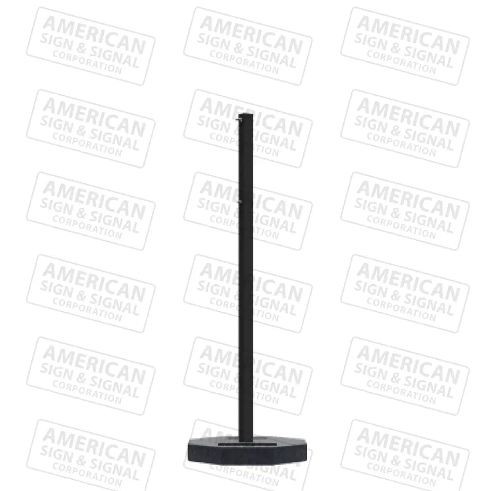 Rubber Base Portable Sign Post 30Lb / Black 60’ Power Post™