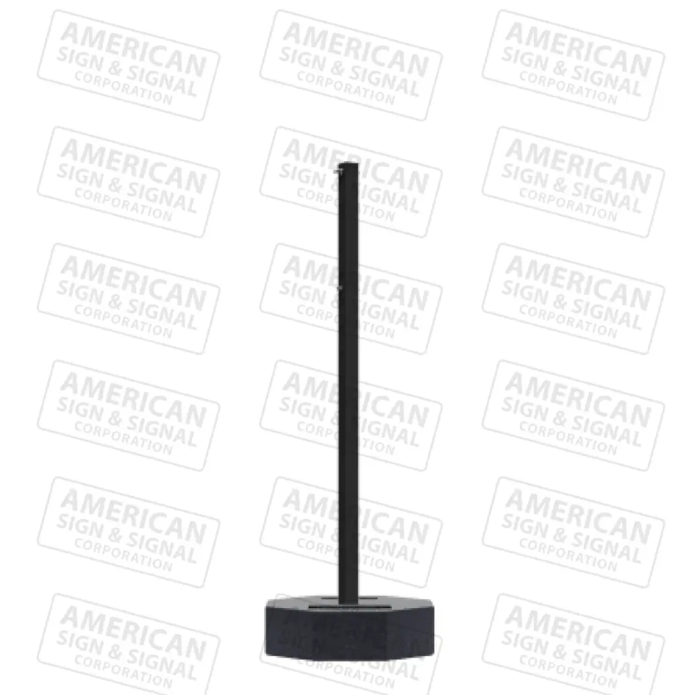 Rubber Base Portable Sign Post 60Lb / Black 60’ Power Post™