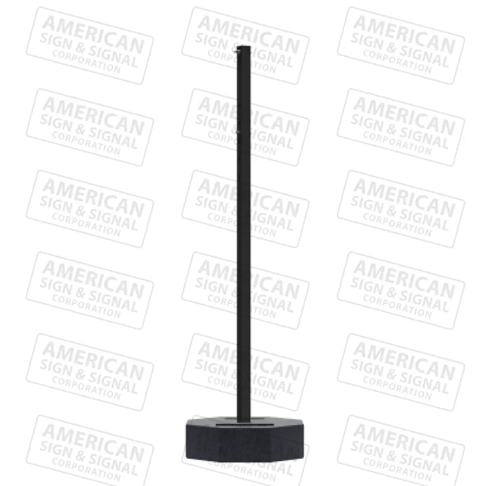 Rubber Base Portable Sign Post 60Lb / Black 72’ Power Post™