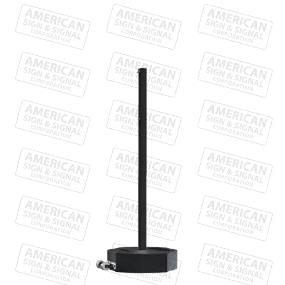 Rubber Base Portable Sign Post 60Lb W/ Wheels / Black 60’ Power Post™