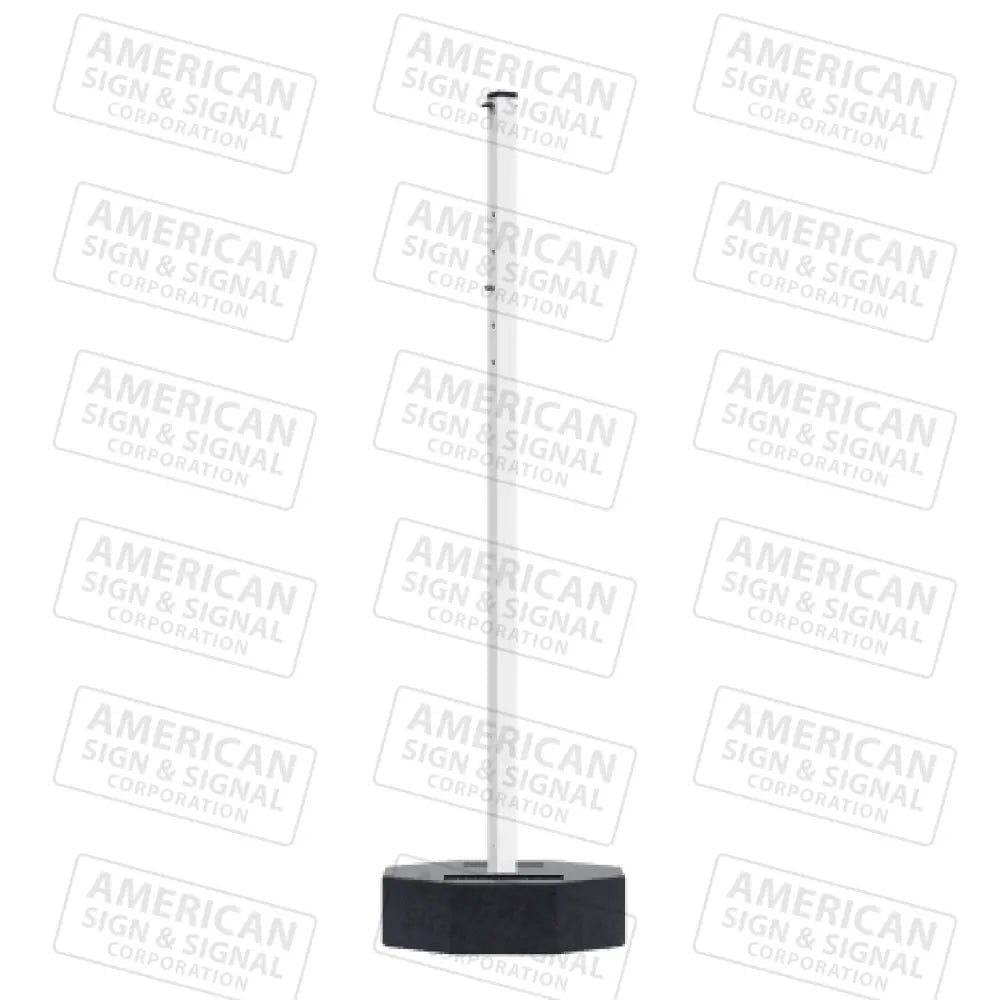 Rubber Base Portable Sign Post 60Lb / White 72’ Power Post™