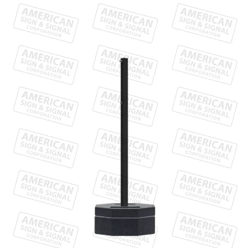 Rubber Base Portable Sign Post 90Lb / Black 60’ Power Post™