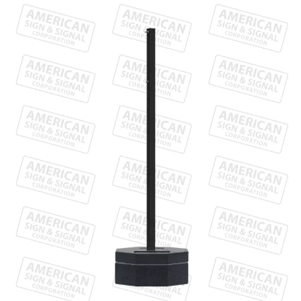 Rubber Base Portable Sign Post 90Lb / Black 72’ Power Post™