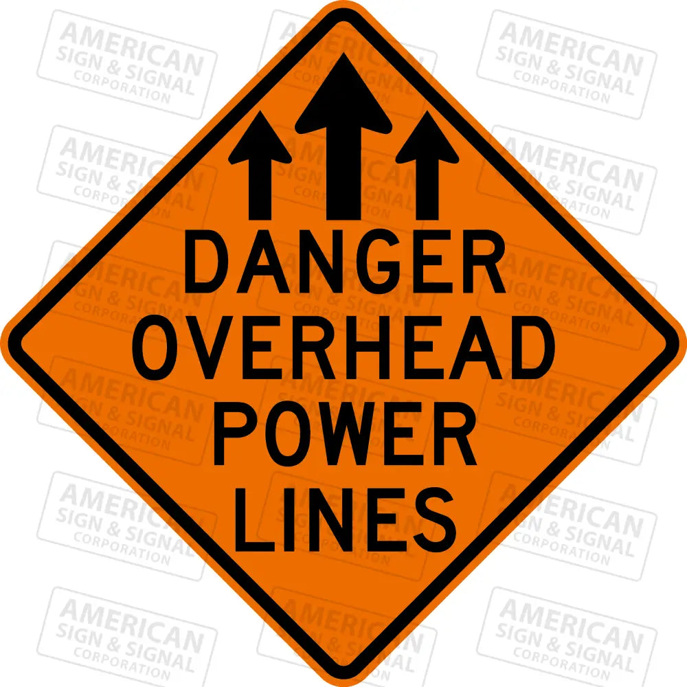 RW-150a Danger Overhead Power Lines TTC Sign