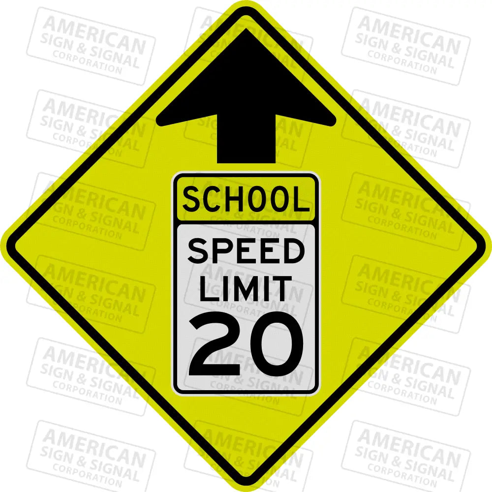 S4-5 School Speed Zone Ahead Sign