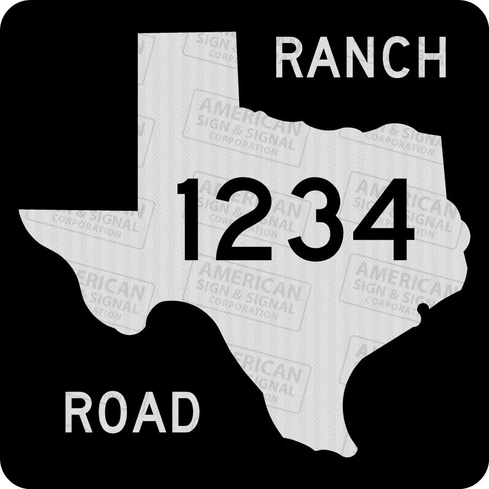 Texas Ranch Road State Route Sign