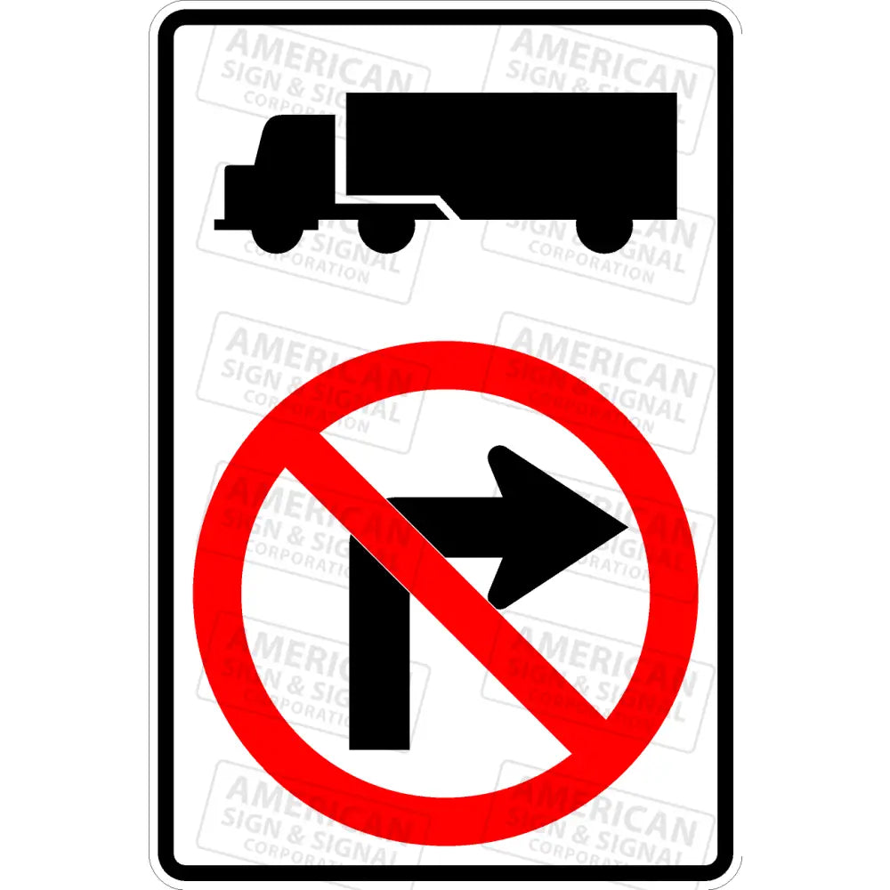 Trucks No Left Or Right Turn 3M 3930 Hip / 24X36