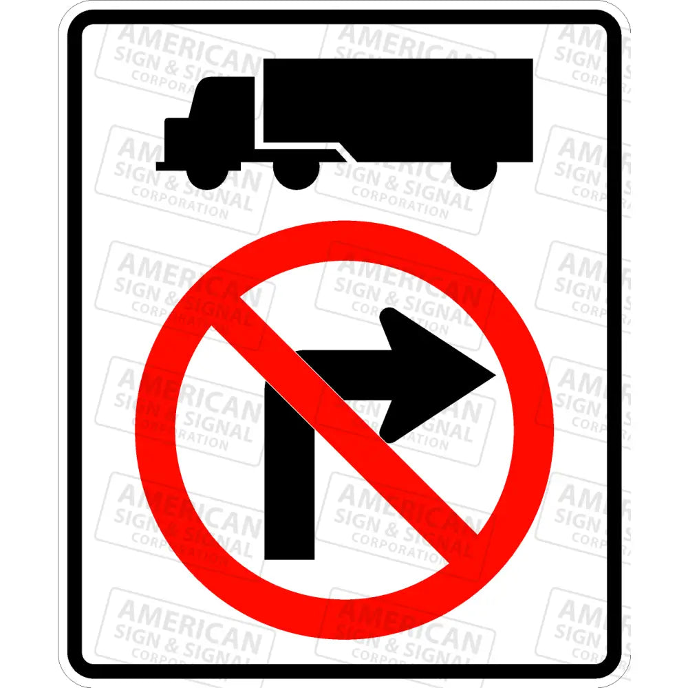 Trucks No Left Or Right Turn 3M 3930 Hip / 30X36