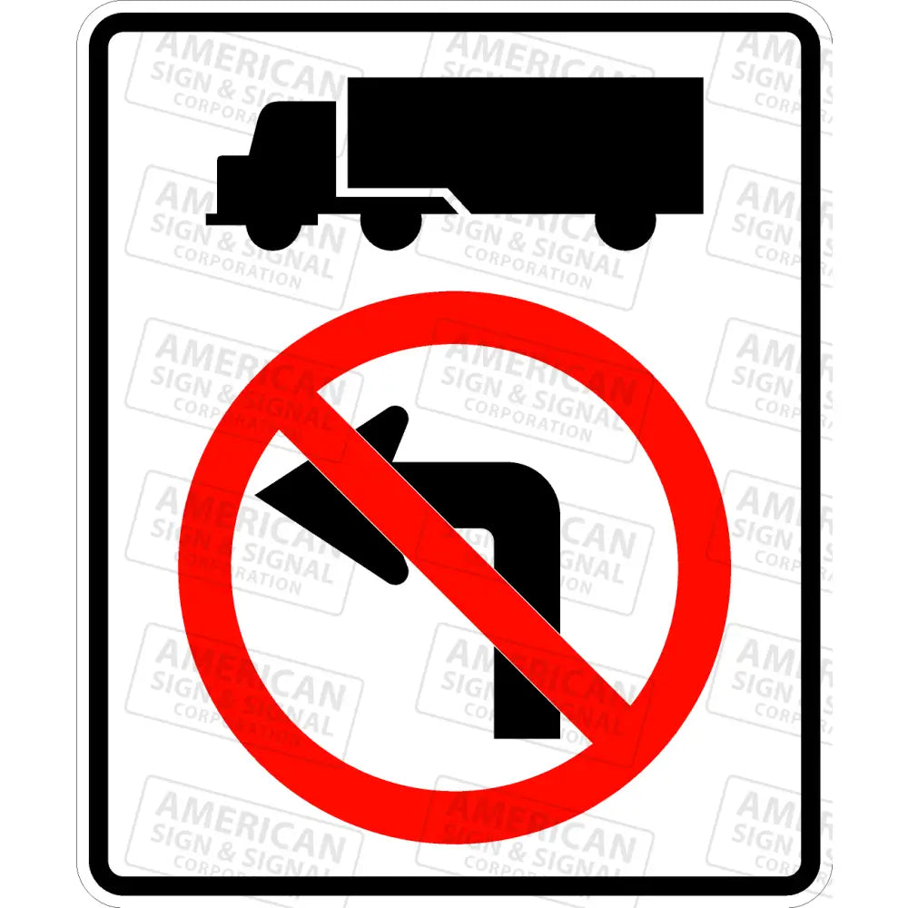 Trucks No Left Or Right Turn 3M 3930 Hip / 30X36