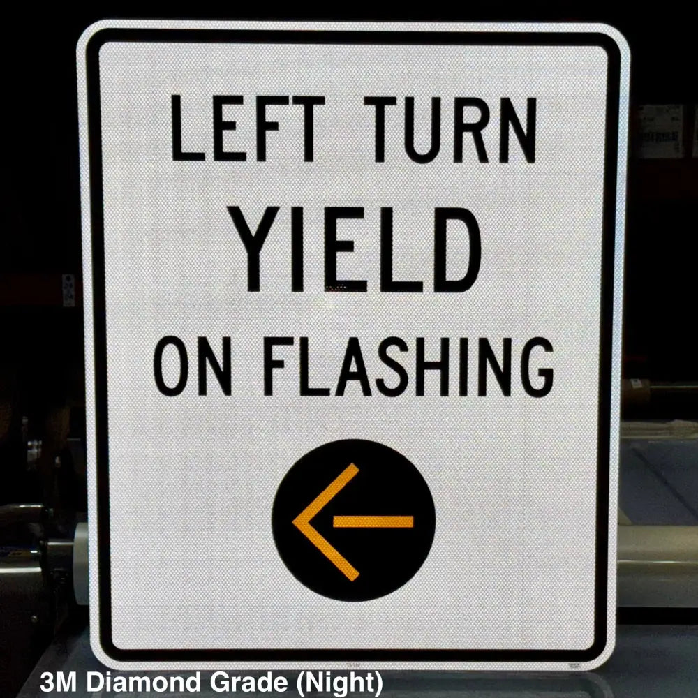 Ts-110 (R10-12A) Left Turn Yield On Flashing Yellow Arrow Sign