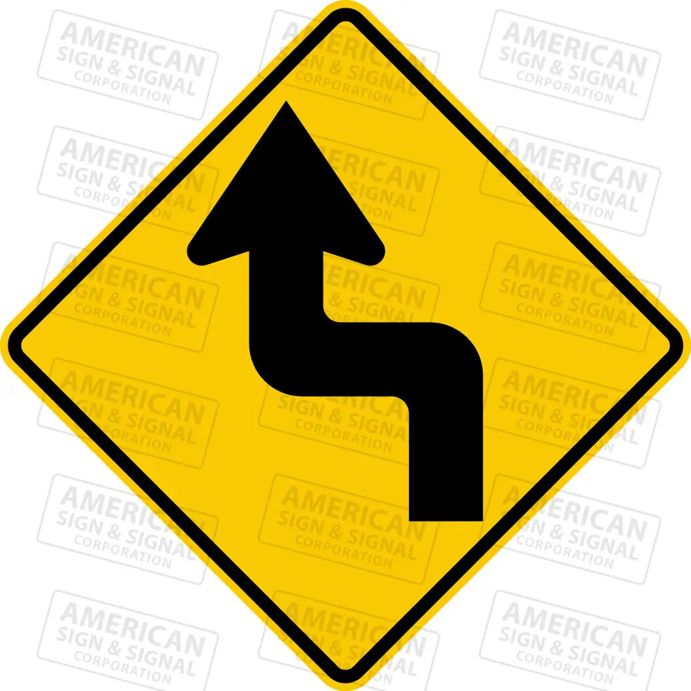 W1-3 Reverse Turn Sign 3M 3930 Hip / Left 24X24