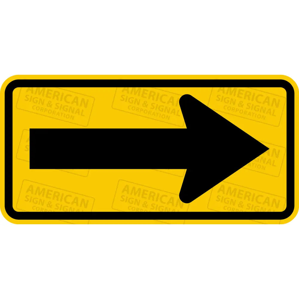 W1-6 Large Arrow Sign 3M 3930 Hip / Right 24X12