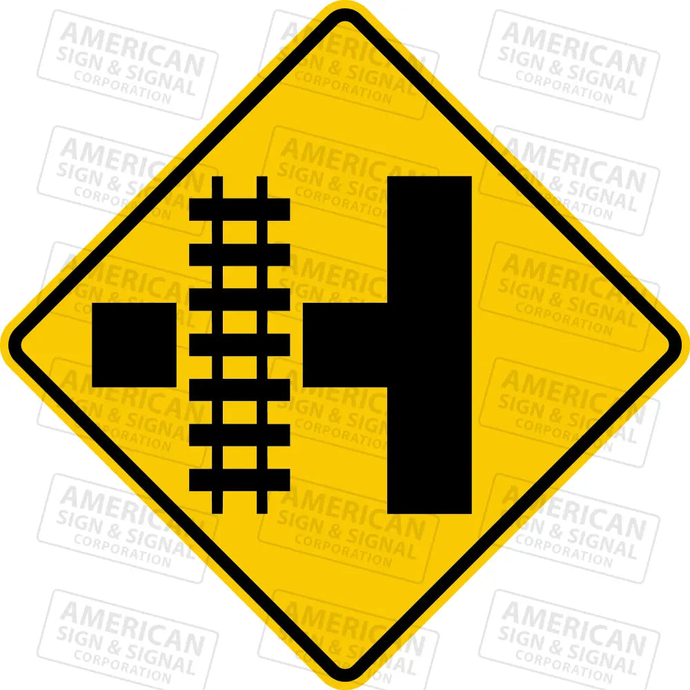 W10 - 3 Railroad Advance Warning Sign 3M 3930 Hip / Left 24X24