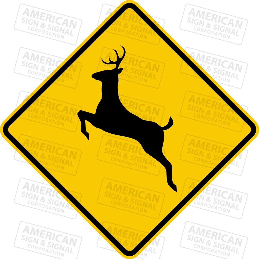 W11-3 Deer Warning Sign 3M 3930 Hip / 24X24