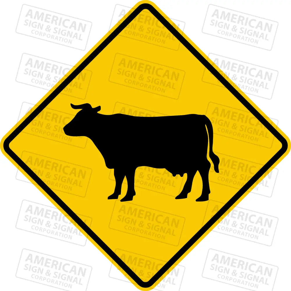 W11-4 Cattle Warning Sign 3M 3930 Hip / 18X18