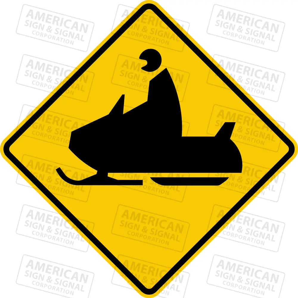 W11-6 Snowmobile Warning