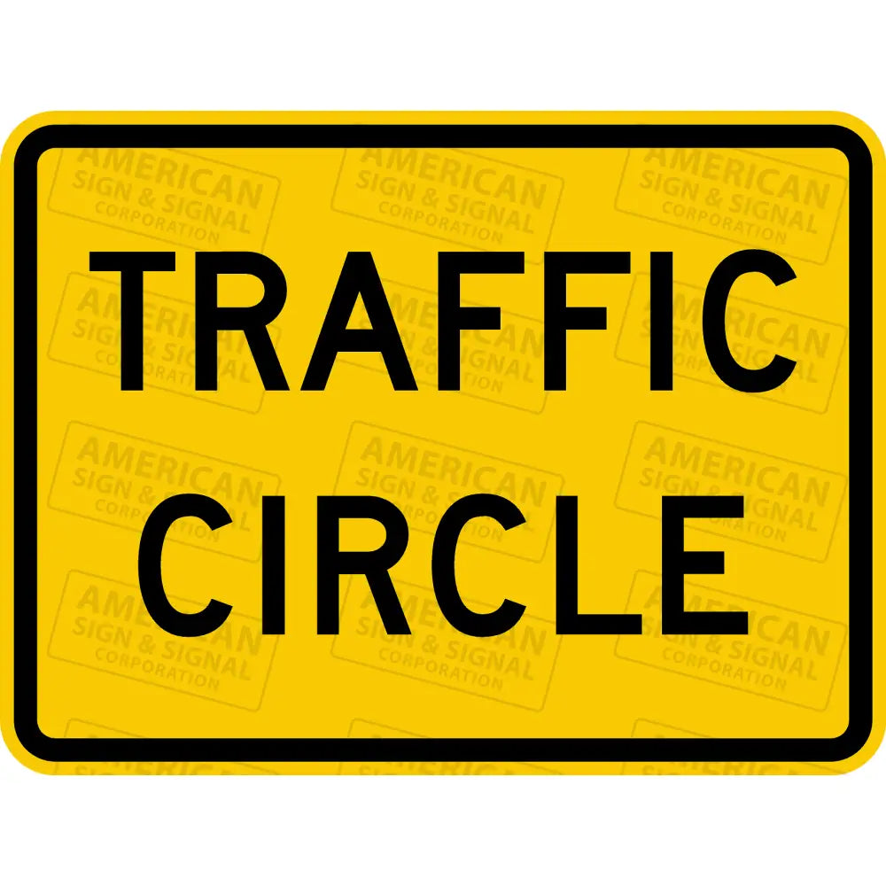 W16 - 12P Traffic Circle Sign