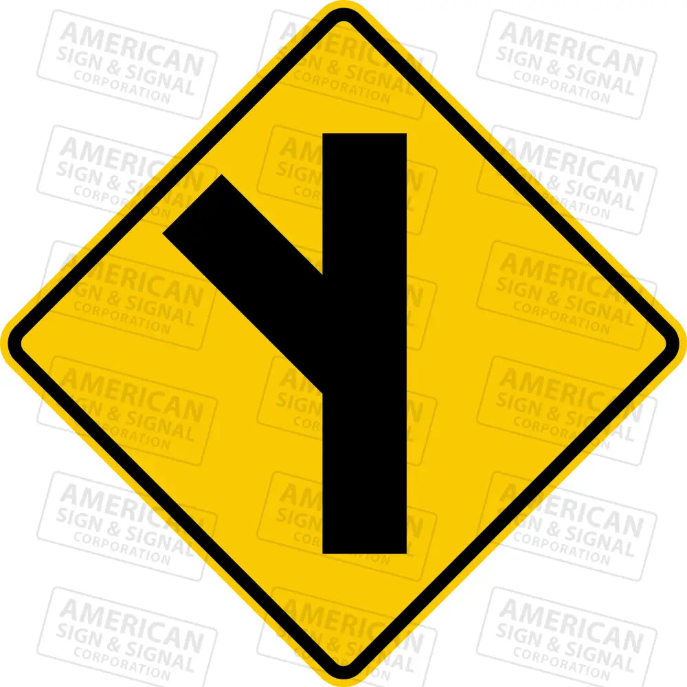 W2-3 Diagonal Side Road Sign 3M 3930 Hip / Left 24X24