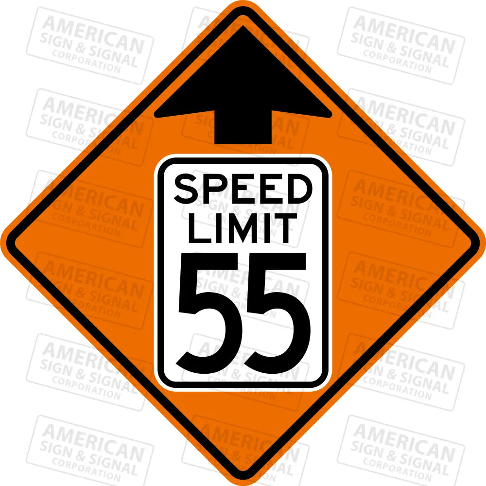 W3-5 Reduced Speed Limit Ahead Ttc Sign