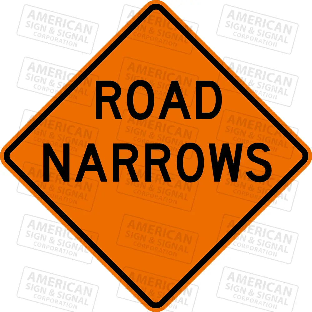 W5-1 Road Narrows Ttc Sign