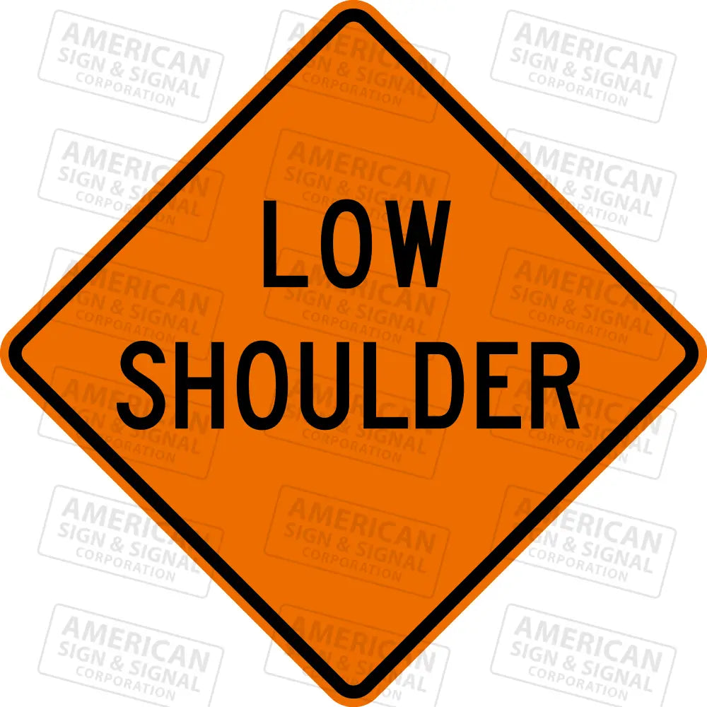 W8-9 Low Shoulder Ttc Sign